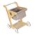 PETSOLA Wood Shopping CART Pre-School Young Children Wooden Toy Trolley, 30x34x45cm