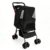 Pet Stroller Foldable for Small Dogs Cats Under 28 lbs, 4 Wheel Dog Stroller with Storage Basket and Tray, Pet Travel Carrier with Safety Leashes and Breathable Mesh, Black
