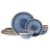 Pfaltzgraff Glimmer Blue 12 Piece Porcelain Dinnerware Set, Plates, Bowls
