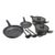 PFOA FREE Set of 10 Non-Stick Lava Stone Induction Cookware, Complete Battery with Silicone Lids, Magma-Coating, Ideal for Healthy Cooking