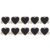 Phefop 10Pcs Chalkboard Sign MDF and Pine Wood Display Blackboard 7×7.5cm Love Theme Table Number Holder for Wedding Party Cafe Menu Kitchen Counter Price Label Display