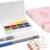 PHOENIX Mini Travel Watercolor Set – Portable Pocket Palette with 12 Semi-Moist Cakes, All-in-One Outdoor Painting Kit with Refillable Water Brush, Sketchbook & Metal Binder Clip – Floral Set