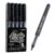 PHOSYNDYE 5 Black 1-4mm Brush Tips Acrylic Paint Marker Set