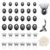 PH PandaHall 24 Sets Craft Eyes Oval Safety Eyes with Eyelashes 4 Sizes Amigurumi Eyes Stuffed Animal Eyes Craft Crochet Eyes with Washers for Teddy Bear, Amigurumi, Puppet, Plush Animal Making