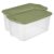 PHXYUADLB 120 Quart Extra-Large Storage Bin With Full-Grip Handles, Clear Plastic Stackable Container For Moving & Home Organization, Green Latches(2Pack)