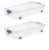 PHXYUADLB 66 Quart Underbed Storage Bin With Wheels And Latching Lid, Clear Plastic Rolling Container With Secure Latches, Stackable For Closet & Dorm Organization, Blue Accents(2Pack)
