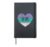 Piano Keys Gift For Women Teens & Girls Retro Vintage Hardcover Journal, Black