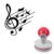 Piano Key Treble Clef Self-Inking Rubber Craft Stamp for Planner 1.6″ Round