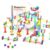 PicassoTiles 120 PCS Magnetic Tile Marble Run STEM Construction Set Ages 3+