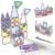 PicassoTiles 50PC Magnetic Tiles Travel Set Nano + Original Size Construction Building Block 2-in-1 Tile Collection with Tin Box Storage Case Montessori STEM Activity Learning Kit Kids Ages 3+ PN12