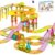PicassoTiles 60pc Magnetic Tile Race Car Track Set STEM Construction Road Kit Building Blocks for Kids Toddlers Age 3 Plus Educational Travel Toy Sensory Preschool Learning for Boys and Girls PTMR60