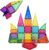 PicassoTiles Magnetic Tiles Building Block Construction Toy Set Prism Magnet Tile Blocks STEM STEAM Learning Kit Early Education Builder Playset Toys for Children Toddler Boy Girl Age 3+ PT41