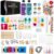 Piccassio Epoxy Resin Kit for Beginners – 208-Piece Jewelry Making & Craft Kit with Molds, Dried Flowers, Glitter & Tools – Complete Starter Set for Keychains, Bookmarks, Pendants & DIY Resin Art