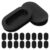 Piggy Bank Stopper with Double Layer Design Oval Black 40pcs Silicone