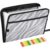Pigsaly Light Grey Glitter Tiger Skin Accordion Filing Folder