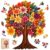 Pikoqunc Flower Tree Wooden Jigsaw Puzzle for Adults, 180 Pieces