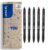 PILOT – Set of 5 FriXion Ball Plus – Ergonomic Eraser Pens – Retractable & Refillable – Made from Recycled Plastic – 2 Blue, 1 Black, 1 Red, 1 Green – Medium Tip