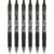 PILOT G2 Premium Gel Roller Pens, Fine Point 0.7 mm, Black Ink, Fashion Collection, Silver Floral Design, Pack of 6
