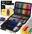 pindda 134PCS Art Supplies Sketching Kit, Drawing Set with Rainbow, Colored, Graphite, Watercolor, Metallic, Charcoal Pencils, Art Kits Drawing Pencil Set Gifts for Artists Adults Teens Girls Boys