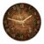 Pinecones Wall Clock, Rustic Natural Flowers Branches Fall Brown Round Wall Clock for Garage Game Room Outdoor Decoration 11.6×11.6 Inches