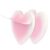 Pink and White Heart-Shaped Sticky Notes with Gradient Kraft Paper, 2-Pack Blank Labels