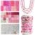 Pink Breast Cancer Awareness Beads Bracelets Jewelry Making Kit, 3 Boxes