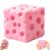 Pink Cheese Squishy, Squeeze Soft Cheese Luck Squishy Skin Slow Rising Sensory Stress & Anxiety Relief Fidget for Adults Gift Novelty Anxiety Calming Desk Party Favors
