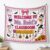 Pink Halloween Spooky Bow Kindergarten Teacher Classroom Tapestry