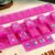 Pink Jelly Acrylic American Mahjong Set, 160 Engraved Tiles