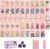 Pink Paris-Themed American Mahjong Set, 160 Engraved Acrylic Mahjong Tiles