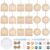 Pinkunn 3.5 Inch 18 Sets Christmas Decor Wooden Painting Craft Kit for Adults Multi Layer Wood Blank DIY Kit Wood Crafts for Xmas Tree Decor Holiday Party Making Painting Supply