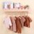 Pinkunn Nursery Floating Shelf for Wall, Book Shelf with Towel Rod Wood Wall Mounted Organizer with Baby Hangers Hanging Scalloped Bookshelf for Baby Room Bedroom Kitchen