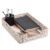 PINXIURY Water Hyacinth Letter Tray for A4 File Desk Mail Letter-Size Paper, Basket Woven Organizer, Magazine Files Storage, Office Document Organizer and Storage,Whitewash