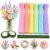Pipe Cleaners for Craft Flower Making,Fuzzy Chenille Stems and Fluffy Sticks with Floral Tape and Wire, for Kids Arts and Crafts|Pastel colors (pipe cleaners-100/stem wire-15/green tape-1)