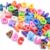 PIPITREE 60PCS Acrylic Letter Beads for Bracelets, AB Mixed Alphabet Beads