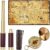 Pirate Spyglass Telescope Treasure Map Pocket Compass Kids Toys Set, Handheld Collapsible 25×30 Zoomable Monocular Polyester Fabric Huge Map & Golden Compass Boys Gift for Pirate Lovers