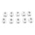 Pissente Number Dice Set Plastic Polyhedral Dice 20PCS 16mm Round Corner Number Cubes for Math Learning Board Games Classroom Teaching Family Activities (White)