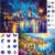 Pixlora Puzzles for Adults 1000 Pieces, 2 Pack Unique Jigsaw Puzzle for Adults, Garden Town and Darkness Theme, Idea Family Games, Challenging Puzzles for Game Night