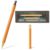 Pizz Premium Hexagonal Brass Mechanical Pencil Set with Matching Lead Case, 0.5mm Slim Pencil-Style Drafting Pencil, Gift Box Included, Made in Japan – Bright Yellow