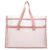 PLAFOPE Waterproof Pink Tote Bag Large Capacity for Shopping