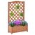 Planter Boxes Outdoor with Trellis 27.5Lx11Wx46H Privacy Fence Planter with Drainage Holes, Flowers Fruits and Vegetables for Backyard Patio and Balcony, Brown