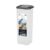 Plastic Bread Bin Storage Container with Lid, Clear/Gray