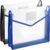 Plastic Expanding File Folders 2 Pack A4 File Folder Envelopes Letter Size Document Organizer Supplies with Closure for Classroom Office Blue/Black Horizontal