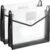 Plastic Expanding File Folders 2 Pack A4 File Folder Envelopes Letter Size Document Organizer Supplies with Closure for Classroom Office Black Horizontal