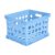 Plastic File Crate with Through Handles, Stackable Storage Bin Fits Letter & Legal-Sized Hanging Files, Versatile Organizer for Office & Dorm, Blue