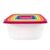 Plastic Food Storage Containers with Lids 14 Piece Nesting Meal Prep Set Stackable Colorful Rainbow Leftover Storage Containers BPA Free Clear
