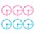 Plastic Protractor with 360 Degree Scale Circle Measuring Ruler 6pcs