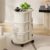 Plastic Rolling Utility Cart with Handle Movable Storage Organizer with Wheels Multi-Functional Storage Trolley for Office Living Room Kitchen Space Saver