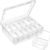 Plastic Storage Box Small Set, 13 Piece Rectangle Nail Art Bead Organizer, Clear Hinged Design, Stackable Storage for Crafts and Small Accessories, PP Material