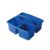 Plastic Storage Caddy with 3 Compartments and Carrying Handle，Blue